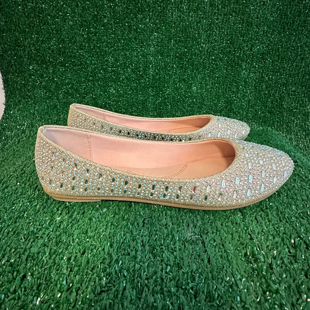 TOP Moda Glittering Gold Flats New without tag , number 8.5